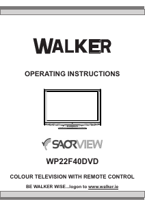 Manual Walker WP22F40DVD LCD Television