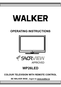 Manual Walker WP26LED LCD Television