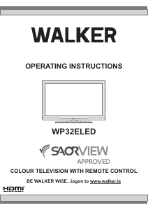 Manual Walker WP32ELED LCD Television