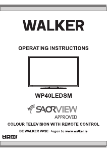 Handleiding Walker WP40LEDSM LCD televisie