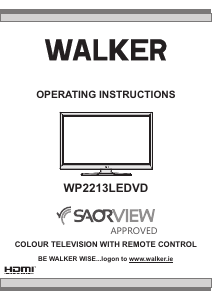 Manual Walker WP2213LEDVD LCD Television