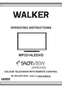 Handleiding Walker WP3214LEDVD LCD televisie