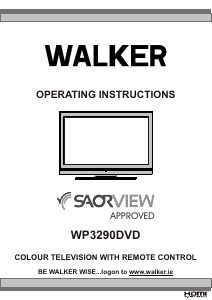 Manual Walker WP3290DVD LCD Television