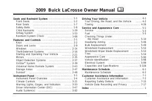 Manual Buick Lacrosse (2009)