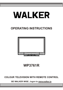 Manual Walker WP3761R LCD Television