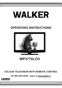 Manual Walker WP3770LCD LCD Television