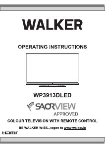 Handleiding Walker WP3913DLED LCD televisie