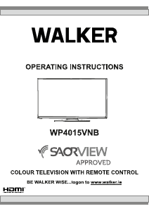 Manual Walker WP4015VNB LCD Television