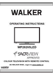 Manual Walker WP28265LED LCD Television