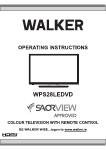 Handleiding Walker WPS28LEDVD LCD televisie