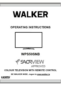 Manual Walker WPS50SNB LCD Television