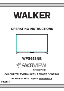 Manual Walker WPS65SNB LCD Television