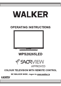 Manual Walker WPS28265 LCD Television