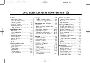 Manual Buick Lacrosse (2012)