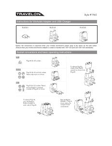 Manual Travelon 1965 Travel Adapter