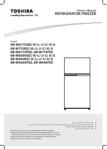 Handleiding Toshiba GR-W69ATEZ Koel-vries combinatie