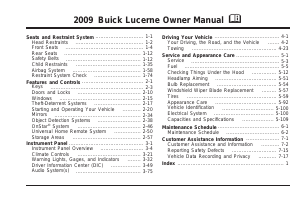 Manual Buick Lucerne (2009)
