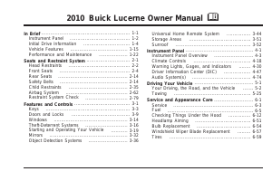 Manual Buick Lucerne (2010)