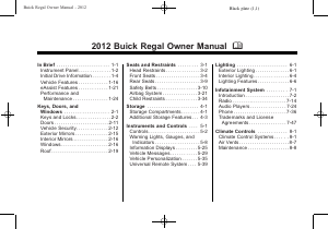 Manual Buick Regal (2012)