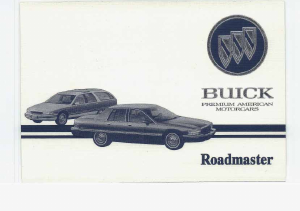Manual Buick Roadmaster (1993)