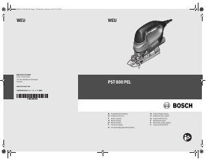 Mode d’emploi Bosch PST 800 PEL Scie sauteuse