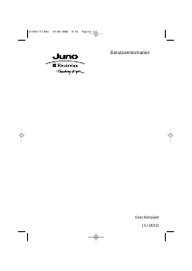 Bedienungsanleitung Juno-Electrolux JSI34012X Geschirrspüler