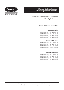 Manual de uso Carrier 38HMC09015F Aire acondicionado