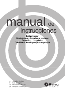 Manual de uso Balay 3FF3450MI Frigorífico combinado