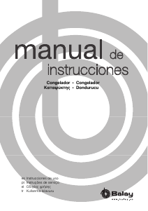 Manual de uso Balay 3GS8301B Congelador