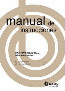 Manual de uso Balay 3BC8855N Campana extractora