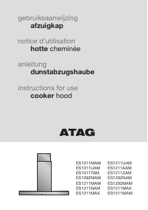 Manual ATAG ES1011UAM Cooker Hood