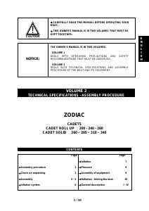 Manual Zodiac Cadet 240 Roll Up Boat