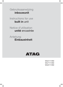 Manual ATAG WU7111HM Cooker Hood