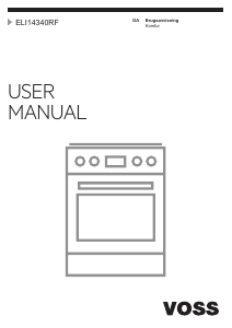 Brugsanvisning Voss ELI14340RF Komfur