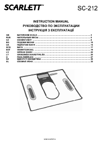 Руководство Scarlett SC-212 Весы