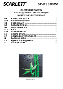 Manual Scarlett SC-BS33E051 Scale