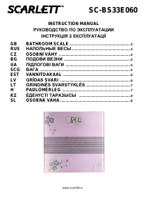 Руководство Scarlett SC-BS33E060 Весы