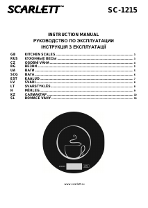 Руководство Scarlett SC-1215 Кухонные весы