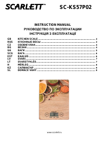 Priročnik Scarlett SC-KS57P02 Kuhinjska tehtnica