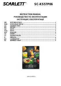 Priročnik Scarlett SC-KS57P06 Kuhinjska tehtnica