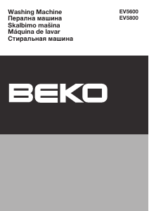 Manual BEKO EV 5800 Máquina de lavar roupa
