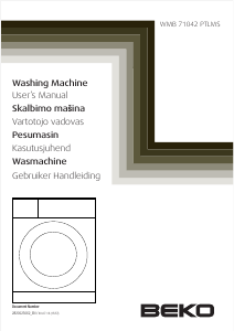 Manual BEKO WMB 71042 PTLMS Máquina de lavar roupa