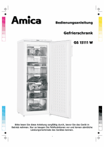 Bedienungsanleitung Amica GS 15111 Gefrierschrank