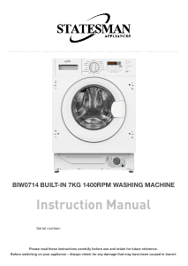 Manual Statesman BIW0714 Washing Machine