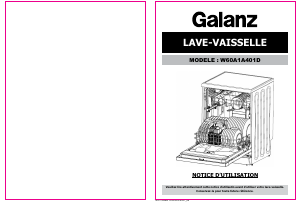 Mode d’emploi Galanz W60A1A401D Lave-vaisselle