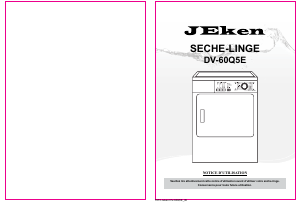 Mode d’emploi Jeken DV-60Q5E Sèche-linge