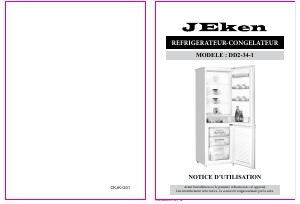 Mode d’emploi Jeken DD2-34-1 Réfrigérateur combiné