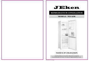 Mode d’emploi Jeken WD-165R Réfrigérateur combiné