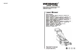 Manual Weibang WB454HB-2in1 Lawn Mower