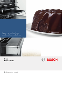 Manual Bosch HBG672BS1B Oven